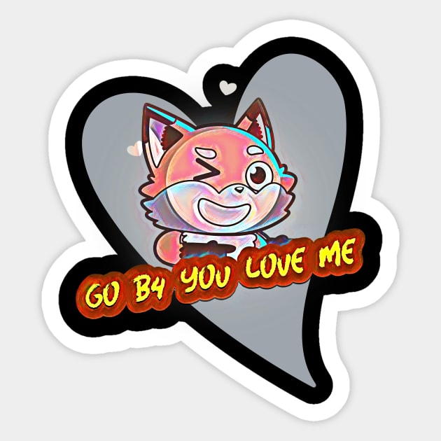 Go B4 You Love Me (cartoon cat winking inside heart) Sticker by PersianFMts